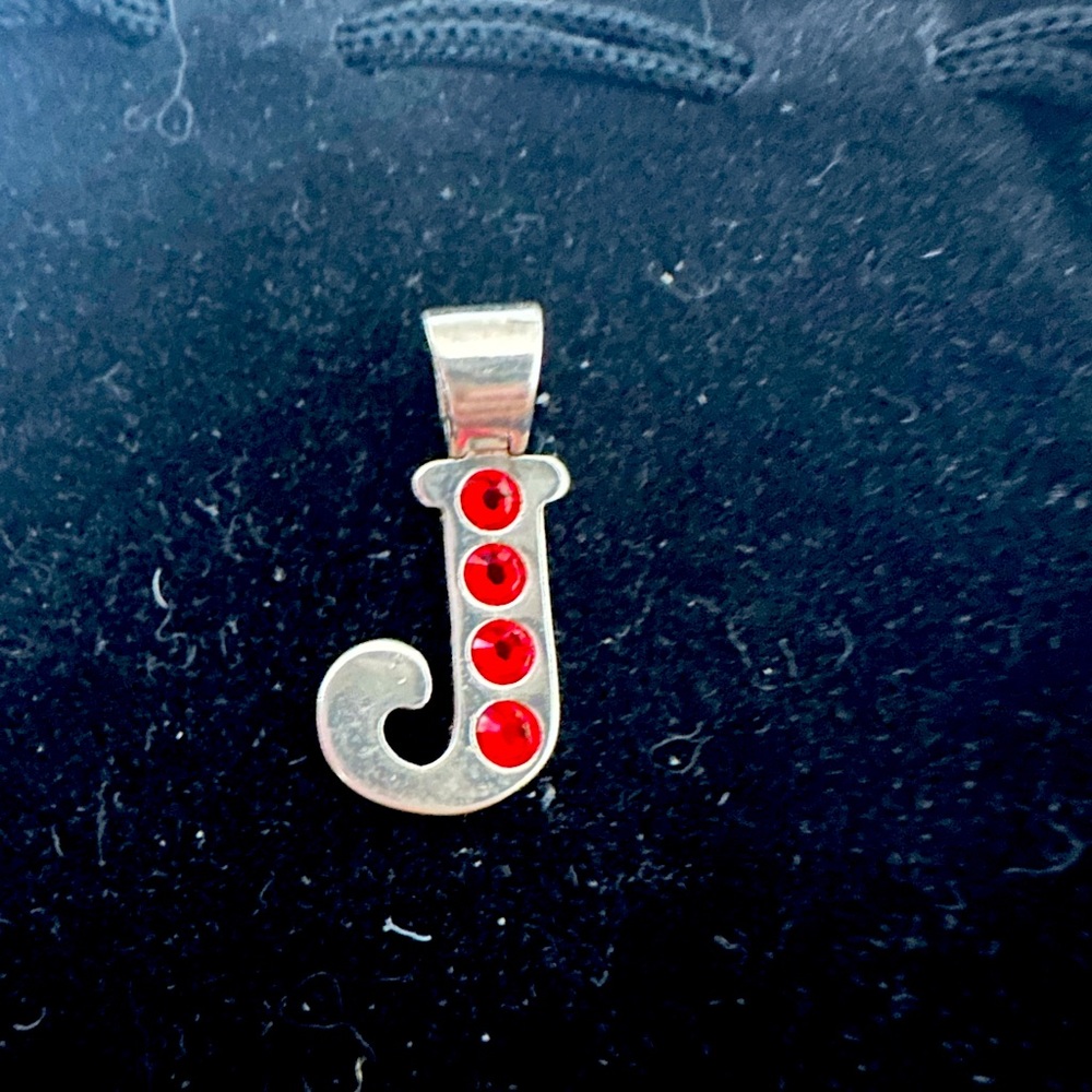 925 Sterling silver J pendant